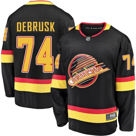 Fanatics Branded Jake DeBrusk Vancouver Canucks Youth Premier Breakaway 2019/20 Flying Skate Jersey - Black