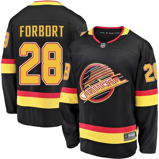 Fanatics Branded Derek Forbort Vancouver Canucks Youth Premier Breakaway 2019/20 Flying Skate Jersey - Black