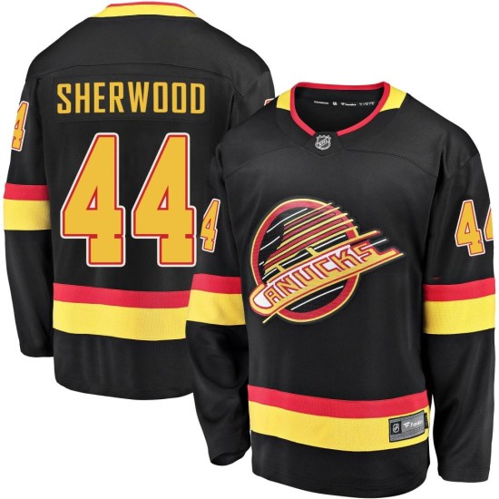 Fanatics Branded Kiefer Sherwood Vancouver Canucks Youth Premier Breakaway 2019/20 Flying Skate Jersey - Black