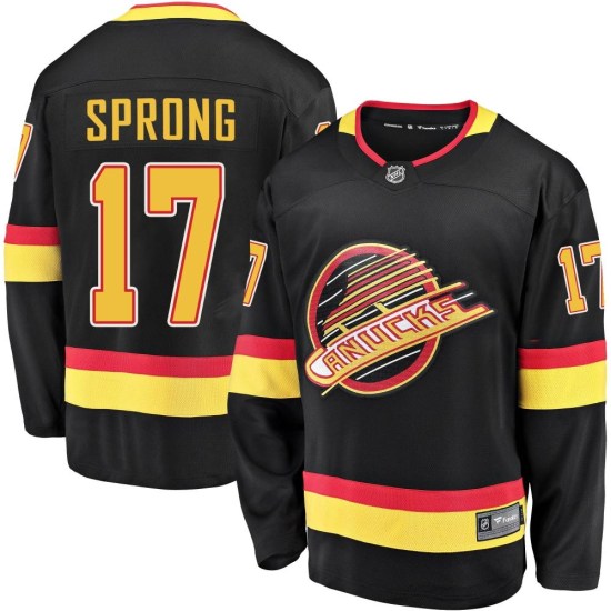 Fanatics Branded Daniel Sprong Vancouver Canucks Youth Premier Breakaway 2019/20 Flying Skate Jersey - Black