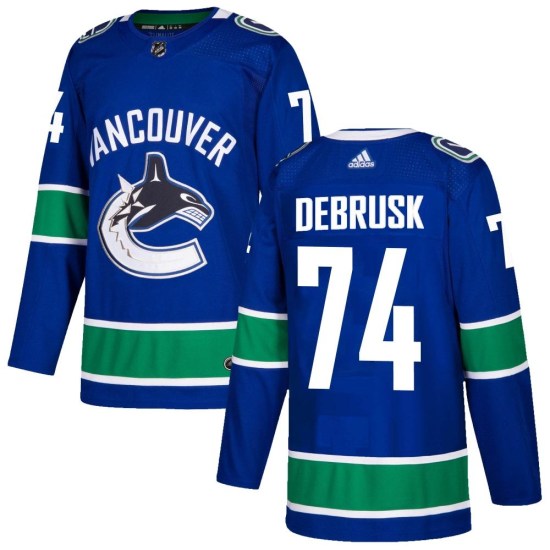 Adidas Jake DeBrusk Vancouver Canucks Authentic Home Jersey - Blue