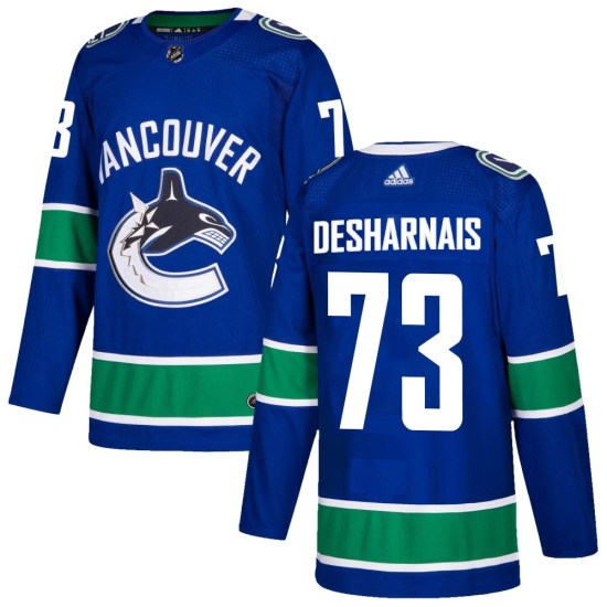 Adidas Vincent Desharnais Vancouver Canucks Authentic Home Jersey - Blue