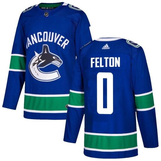 Adidas Christian Felton Vancouver Canucks Authentic Home Jersey - Blue