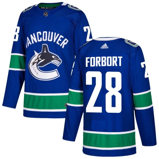 Adidas Derek Forbort Vancouver Canucks Authentic Home Jersey - Blue