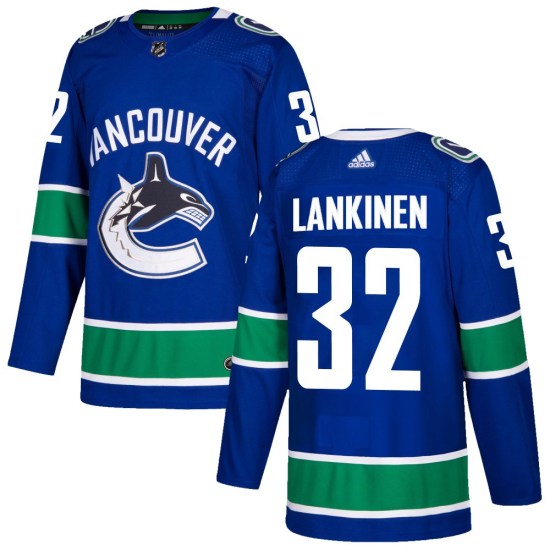 Adidas Kevin Lankinen Vancouver Canucks Authentic Home Jersey - Blue