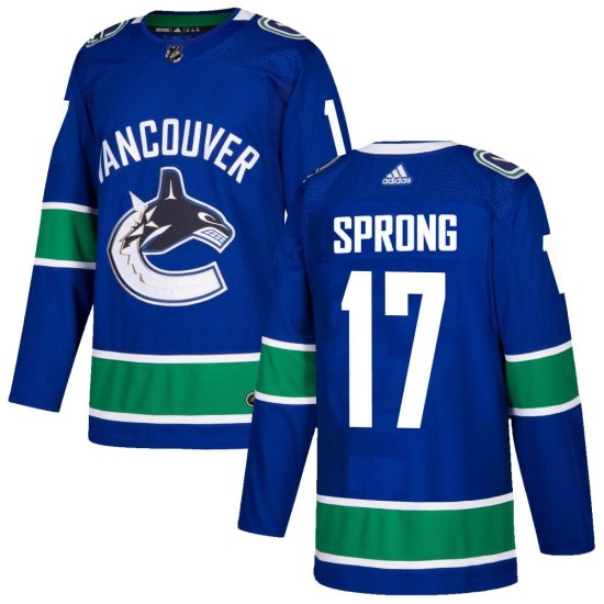 Adidas Daniel Sprong Vancouver Canucks Authentic Home Jersey - Blue