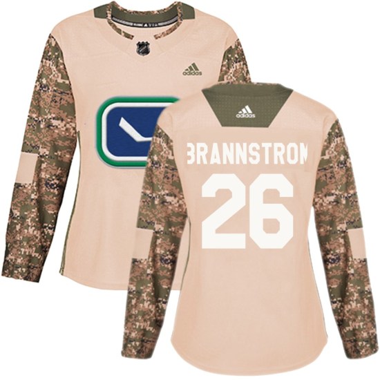 Adidas Erik Brannstrom Vancouver Canucks Women's Authentic Veterans Day Practice Jersey - Camo