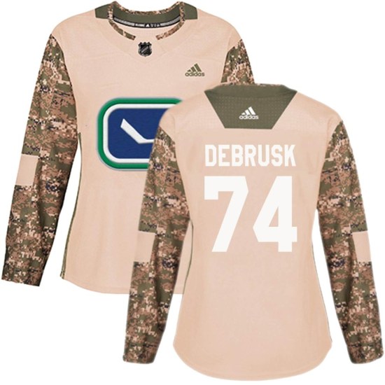 Adidas Jake DeBrusk Vancouver Canucks Women's Authentic Veterans Day Practice Jersey - Camo