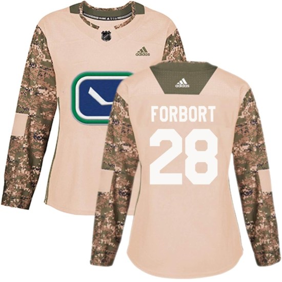 Adidas Derek Forbort Vancouver Canucks Women's Authentic Veterans Day Practice Jersey - Camo