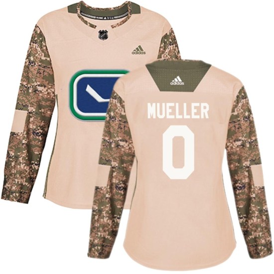 Adidas Ty Mueller Vancouver Canucks Women's Authentic Veterans Day Practice Jersey - Camo