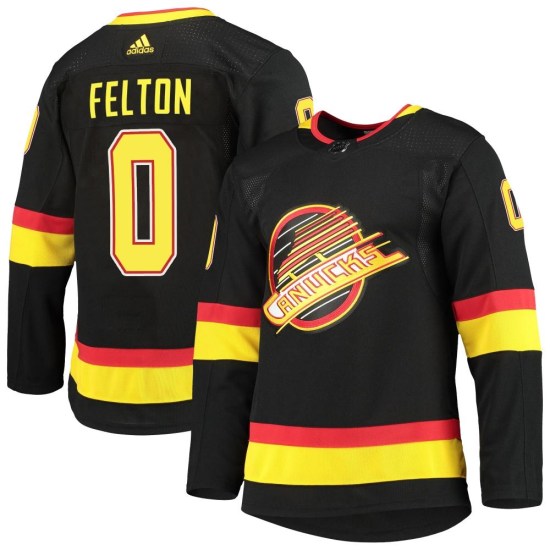 Adidas Christian Felton Vancouver Canucks Authentic Alternate Primegreen Pro Jersey - Black