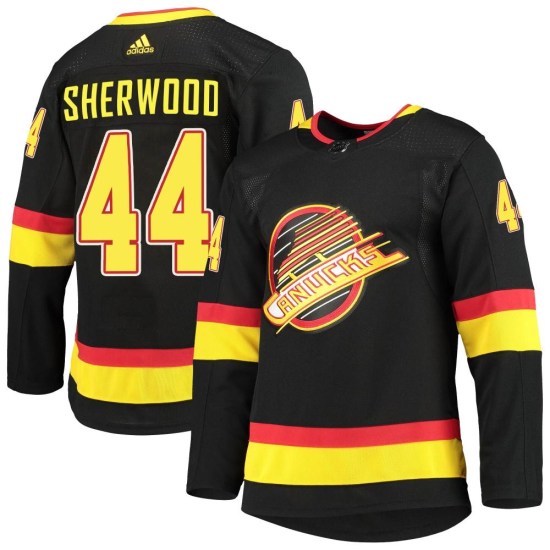 Adidas Kiefer Sherwood Vancouver Canucks Authentic Alternate Primegreen Pro Jersey - Black