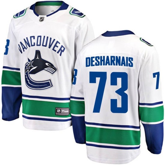 Fanatics Branded Vincent Desharnais Vancouver Canucks Breakaway Away Jersey - White