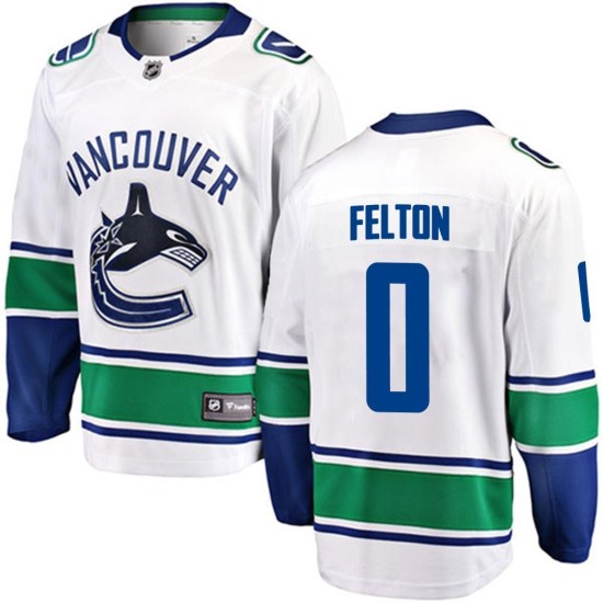 Fanatics Branded Christian Felton Vancouver Canucks Breakaway Away Jersey - White