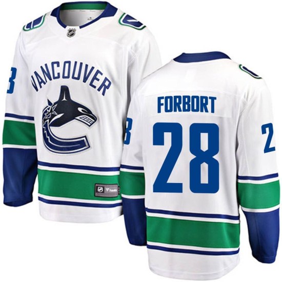 Fanatics Branded Derek Forbort Vancouver Canucks Breakaway Away Jersey - White