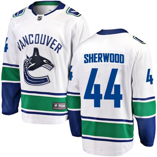 Fanatics Branded Kiefer Sherwood Vancouver Canucks Breakaway Away Jersey - White