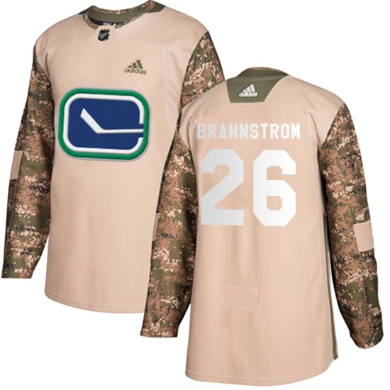 Adidas Erik Brannstrom Vancouver Canucks Authentic Veterans Day Practice Jersey - Camo