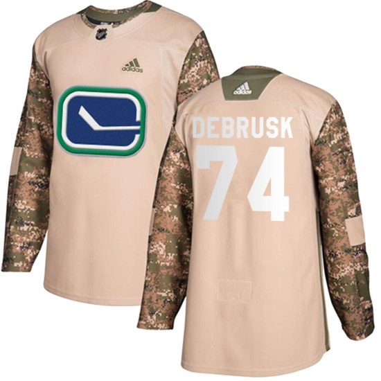 Adidas Jake DeBrusk Vancouver Canucks Authentic Veterans Day Practice Jersey - Camo