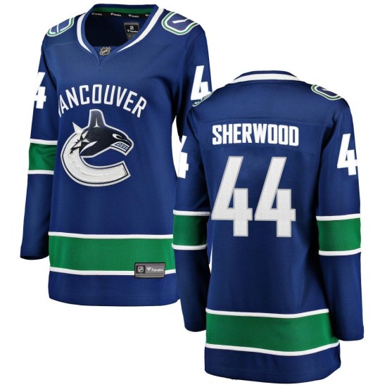 Fanatics Branded Kiefer Sherwood Vancouver Canucks Women's Breakaway Home Jersey - Blue