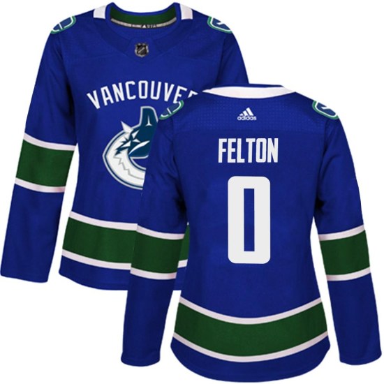 Adidas Christian Felton Vancouver Canucks Women's Authentic Home Jersey - Blue