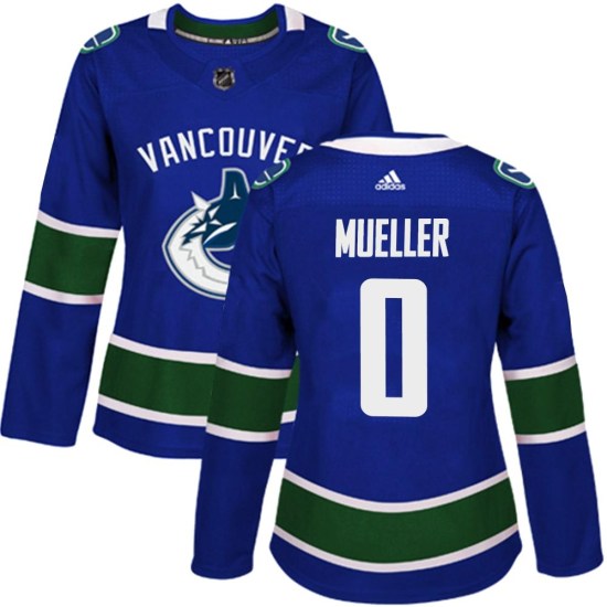 Adidas Ty Mueller Vancouver Canucks Women's Authentic Home Jersey - Blue