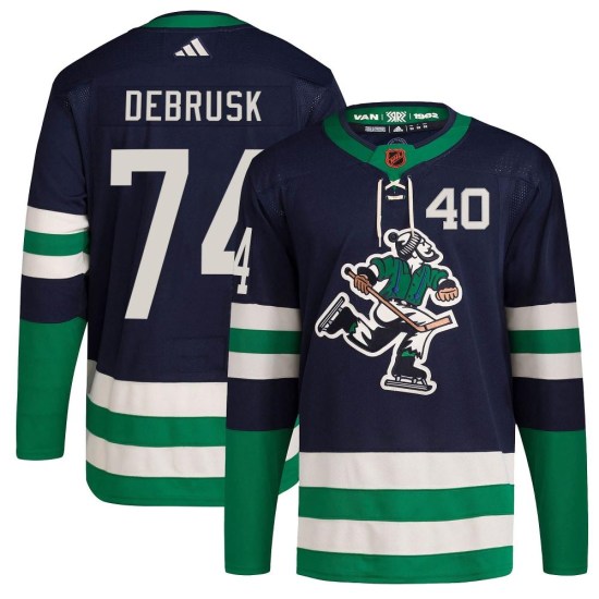 Adidas Jake DeBrusk Vancouver Canucks Youth Authentic Reverse Retro 2.0 Jersey - Navy