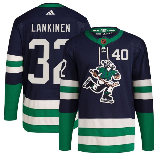 Adidas Kevin Lankinen Vancouver Canucks Youth Authentic Reverse Retro 2.0 Jersey - Navy