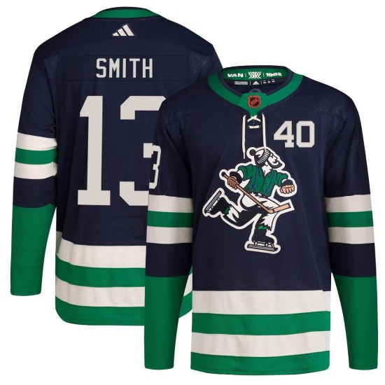 Adidas Nathan Smith Vancouver Canucks Youth Authentic Reverse Retro 2.0 Jersey - Navy