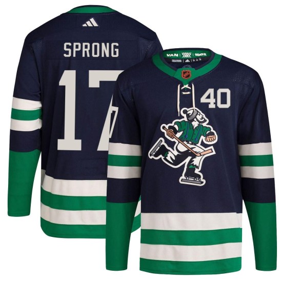 Adidas Daniel Sprong Vancouver Canucks Youth Authentic Reverse Retro 2.0 Jersey - Navy