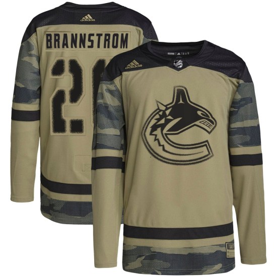 Adidas Erik Brannstrom Vancouver Canucks Authentic Military Appreciation Practice Jersey - Camo