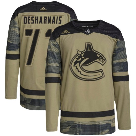 Adidas Vincent Desharnais Vancouver Canucks Authentic Military Appreciation Practice Jersey - Camo