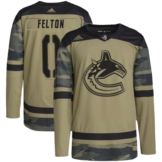 Adidas Christian Felton Vancouver Canucks Authentic Military Appreciation Practice Jersey - Camo