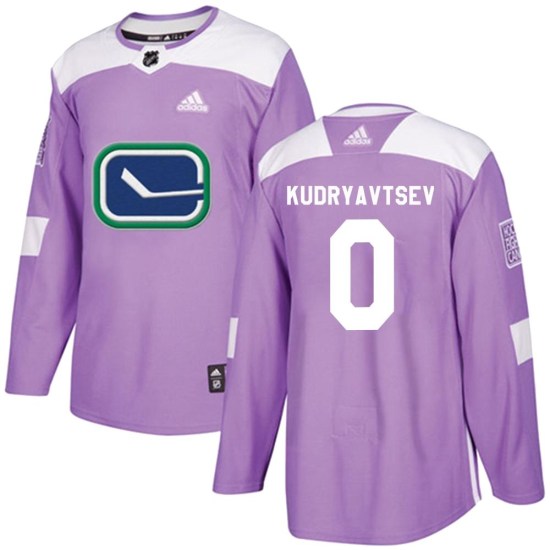 Adidas Kirill Kudryavtsev Vancouver Canucks Youth Authentic Fights Cancer Practice Jersey - Purple