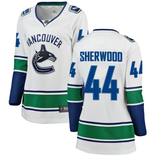 Fanatics Branded Kiefer Sherwood Vancouver Canucks Women's Breakaway Away Jersey - White