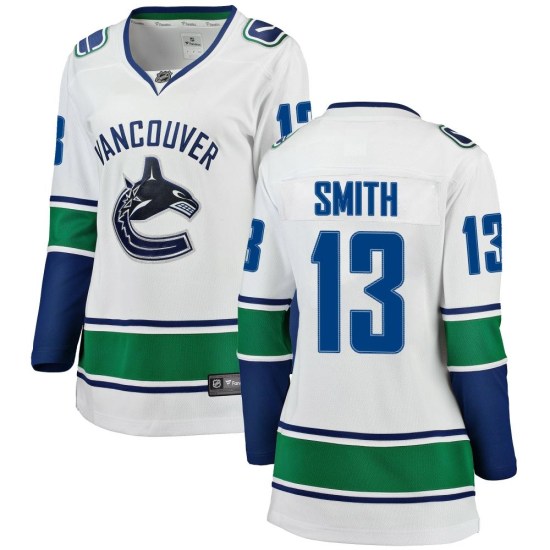 Fanatics Branded Nathan Smith Vancouver Canucks Women's Breakaway Away Jersey - White