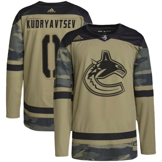 Adidas Kirill Kudryavtsev Vancouver Canucks Youth Authentic Military Appreciation Practice Jersey - Camo