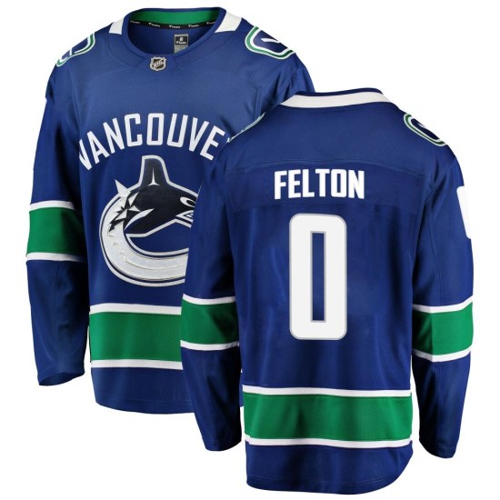 Fanatics Branded Christian Felton Vancouver Canucks Breakaway Home Jersey - Blue