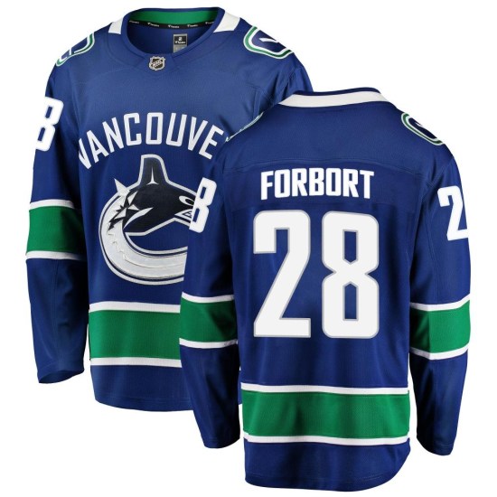 Fanatics Branded Derek Forbort Vancouver Canucks Breakaway Home Jersey - Blue