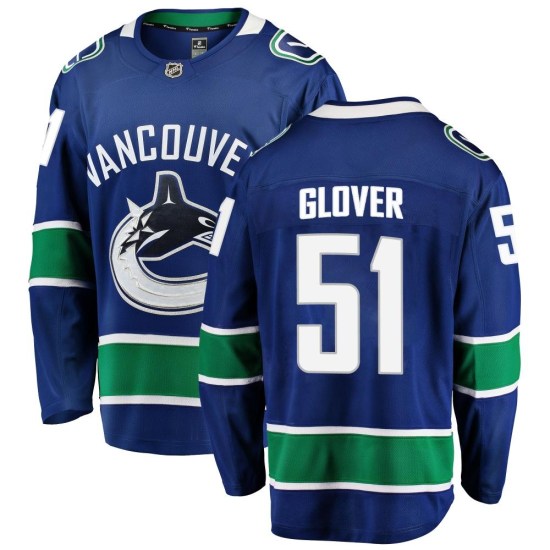 Fanatics Branded Ty Glover Vancouver Canucks Breakaway Home Jersey - Blue