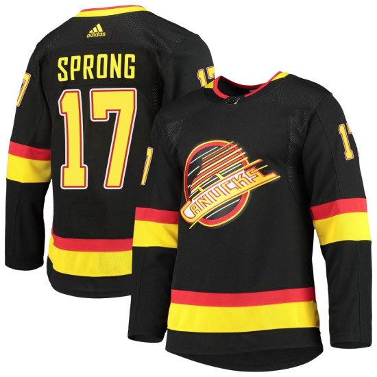 Adidas Daniel Sprong Vancouver Canucks Youth Authentic Alternate Primegreen Pro Jersey - Black