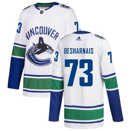 Adidas Vincent Desharnais Vancouver Canucks Authentic Away Jersey - White