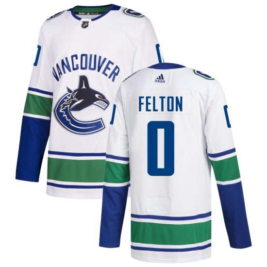 Adidas Christian Felton Vancouver Canucks Authentic Away Jersey - White