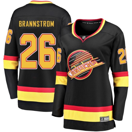 Fanatics Branded Erik Brannstrom Vancouver Canucks Women's Premier Breakaway 2019/20 Flying Skate Jersey - Black