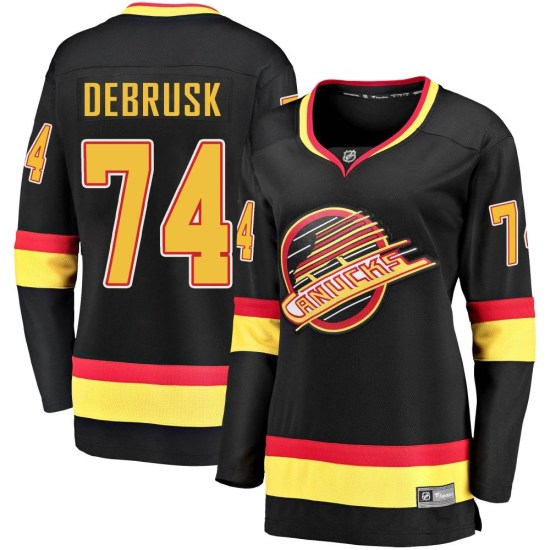 Fanatics Branded Jake DeBrusk Vancouver Canucks Women's Premier Breakaway 2019/20 Flying Skate Jersey - Black