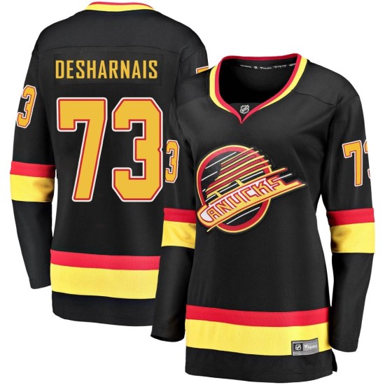 Fanatics Branded Vincent Desharnais Vancouver Canucks Women's Premier Breakaway 2019/20 Flying Skate Jersey - Black