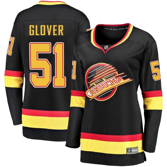 Fanatics Branded Ty Glover Vancouver Canucks Women's Premier Breakaway 2019/20 Flying Skate Jersey - Black