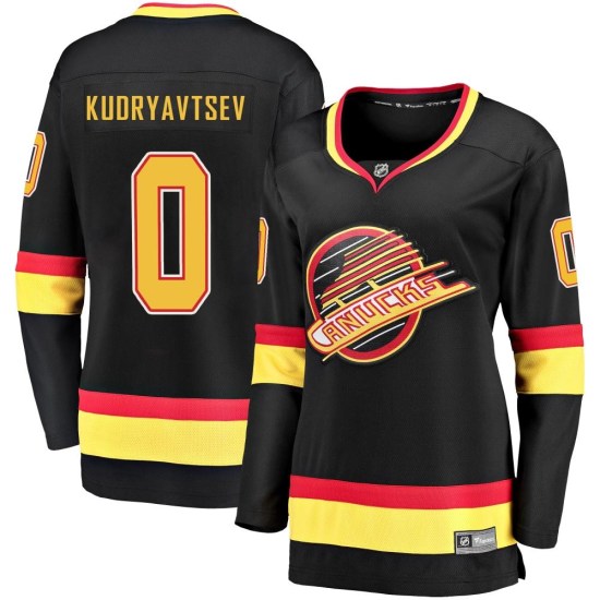 Fanatics Branded Kirill Kudryavtsev Vancouver Canucks Women's Premier Breakaway 2019/20 Flying Skate Jersey - Black