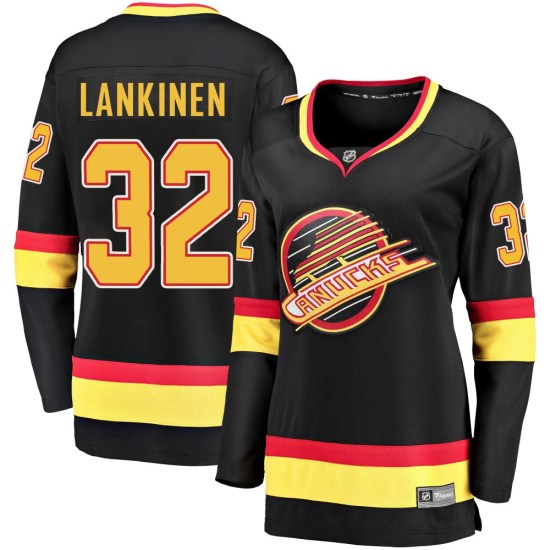 Fanatics Branded Kevin Lankinen Vancouver Canucks Women's Premier Breakaway 2019/20 Flying Skate Jersey - Black