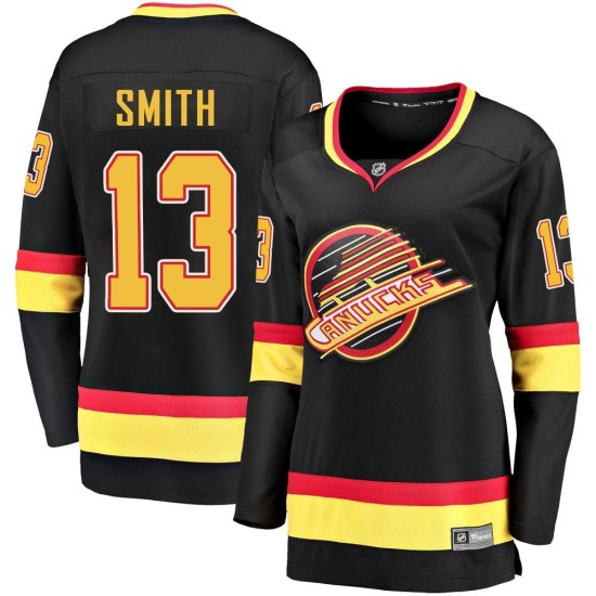 Fanatics Branded Nathan Smith Vancouver Canucks Women's Premier Breakaway 2019/20 Flying Skate Jersey - Black