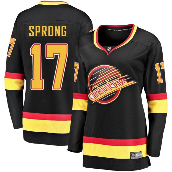 Fanatics Branded Daniel Sprong Vancouver Canucks Women's Premier Breakaway 2019/20 Flying Skate Jersey - Black